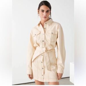 & Other Stories Tan Utility Jacket with Belt